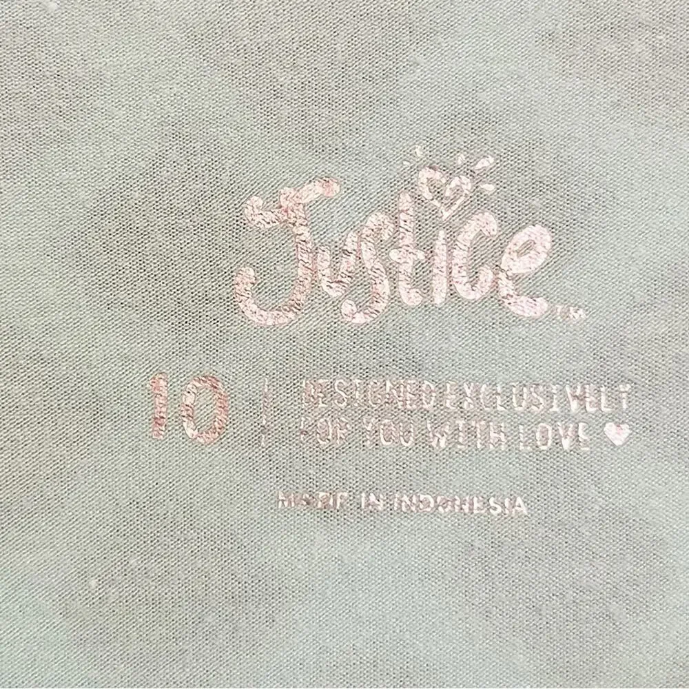 Girls Ombre Blue Top JUSTICE Long Sleeve Size 10